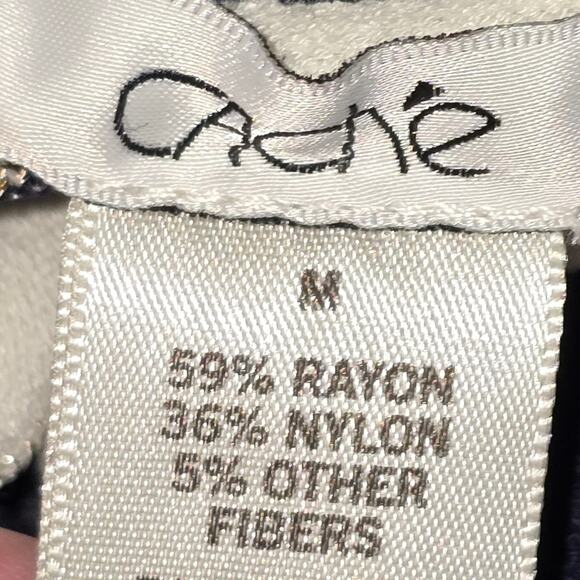 CACHET Navy Silver and White‎ Striped Cowl Neck Women's Sweater Size Medium - Picture 7 of 7